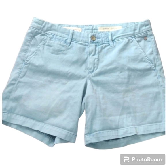 Pilcro And The Letterpress Hyphen Chino Shorts Womens Size 27 Blue - Picture 1 of 6